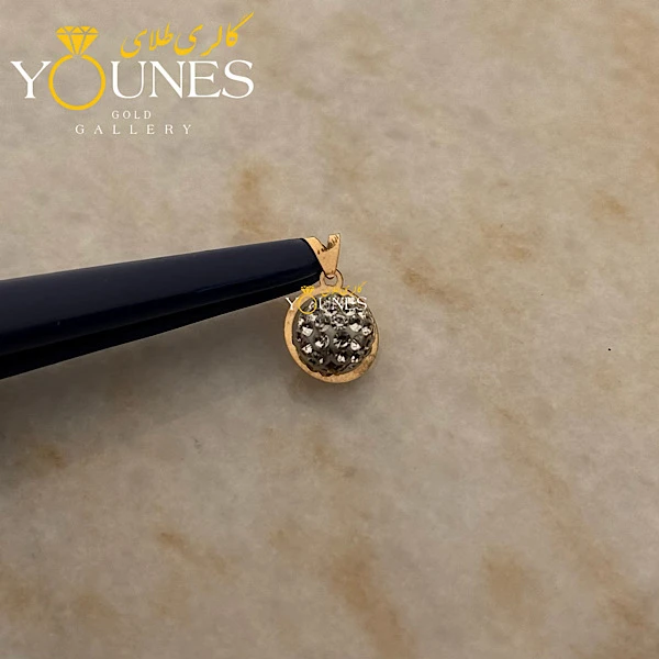 آویز سواروسکی گوی نقره ای طلا